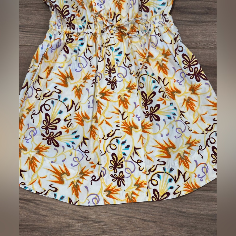 NWOT A.L.C. Mia Cotton Yellow and White Floral Dress Size 2 - Picture 6 of 11